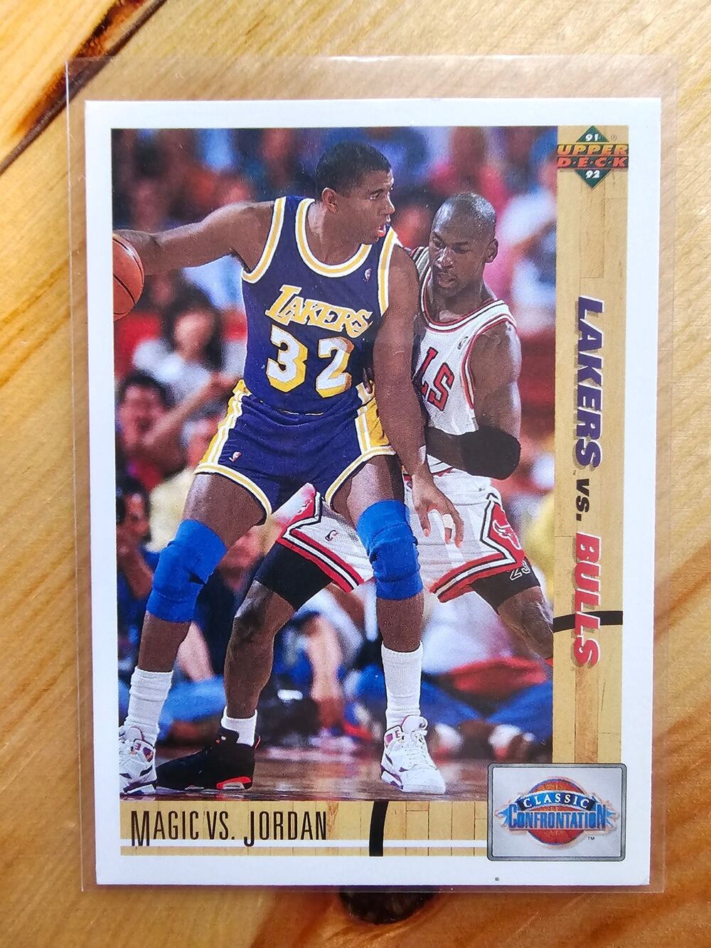 Michael Jordan 1991-1992 Upper Deck #34 Magic Johnson-Classic Confrontation -NBA